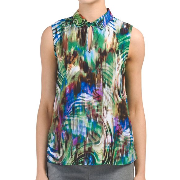 ❗SOLD❗NWT SIONI Career Sleeveless Collared Pullover Top Size L - Picture 1 of 2